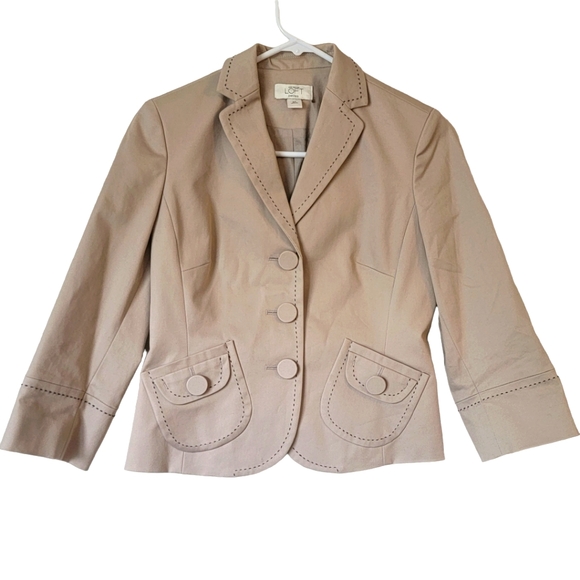 LOFT Jackets & Blazers - Tan loft 3 button jacket size 2P EUC